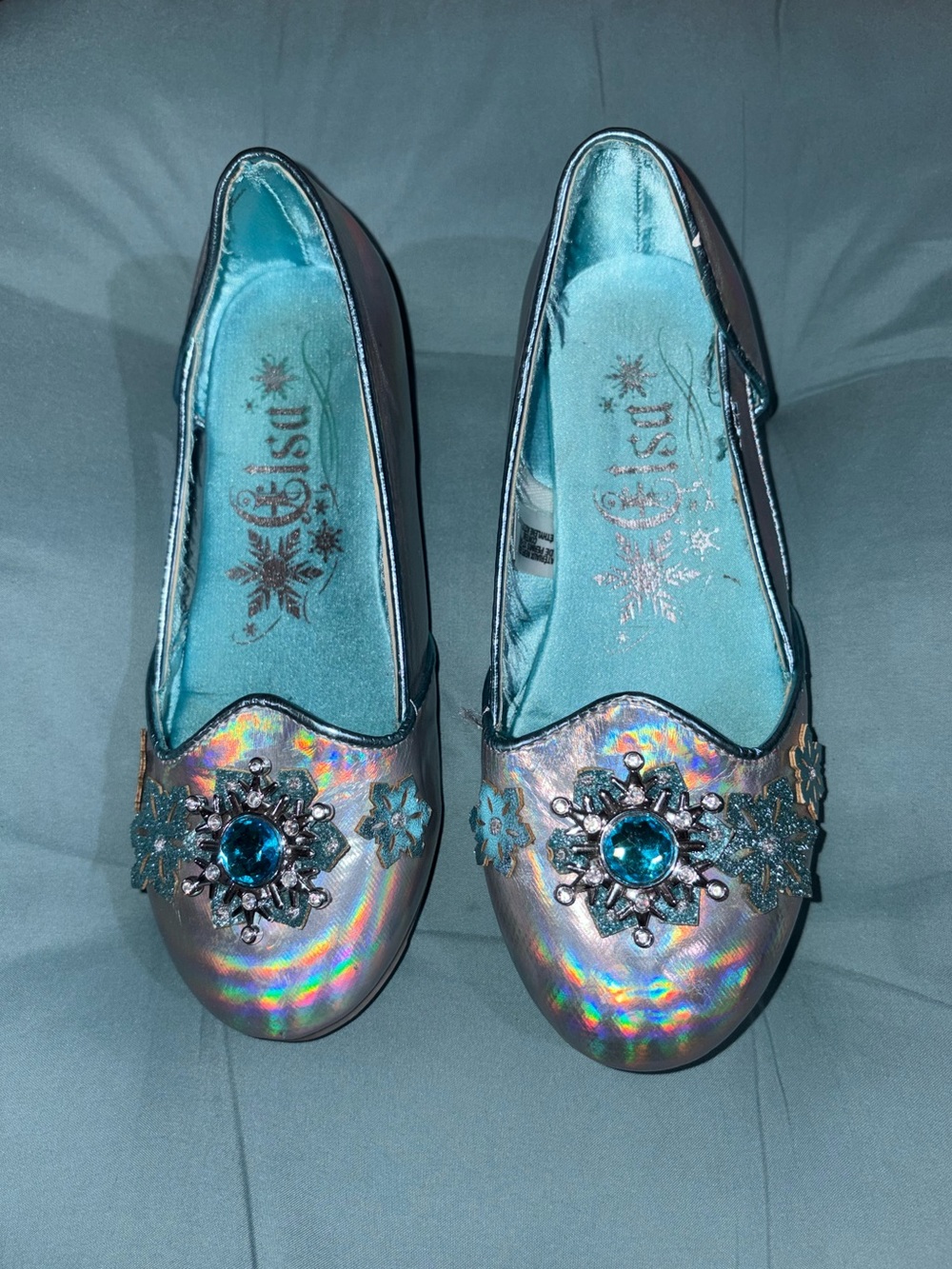 Disney Frozen 2 Elsa Costume Shoes Wedges for Girls size 11/12
